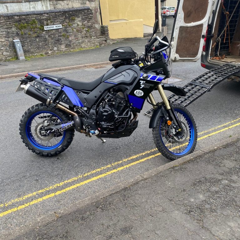 Yamaha Tenere 700 transported by MTB's Transport Limited from Cardiff to Leeds Yamaha Tenere 700 transported by MTB's Transport Limited from Cardiff to Leeds